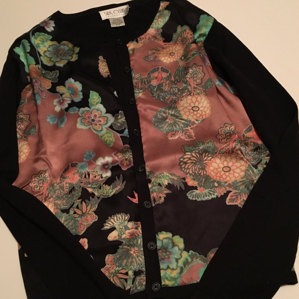 Silk Sweater Cardigan